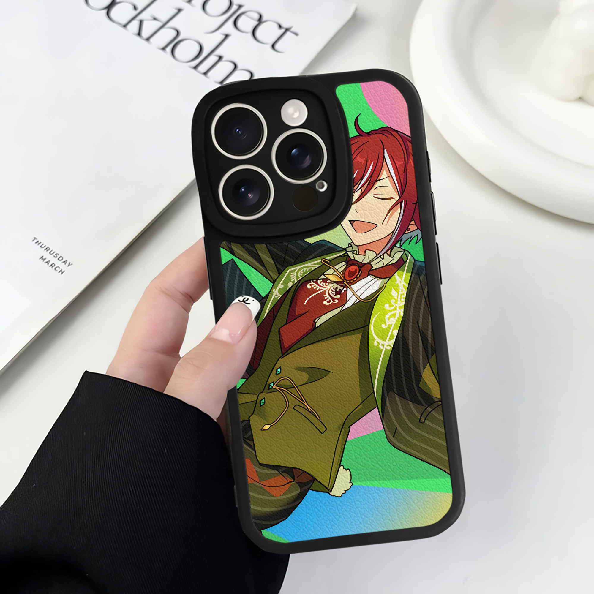 （画像用） あんさんぶるスターズ! Ensemble Stars 【iPhone 16シリーズ対応】シリコンスマホケース（レザー調） 材質：シリコン